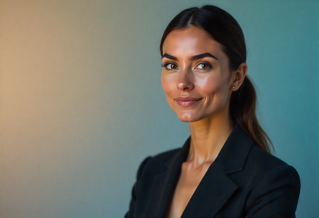 Modern corporate headshot session with minimalist aesthetic and professional lighting